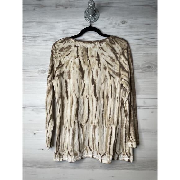 Pure Jill Shirt Womens Medium Tie Dye Long Sleeve Peru Pullover Top - Picture 10 of 10